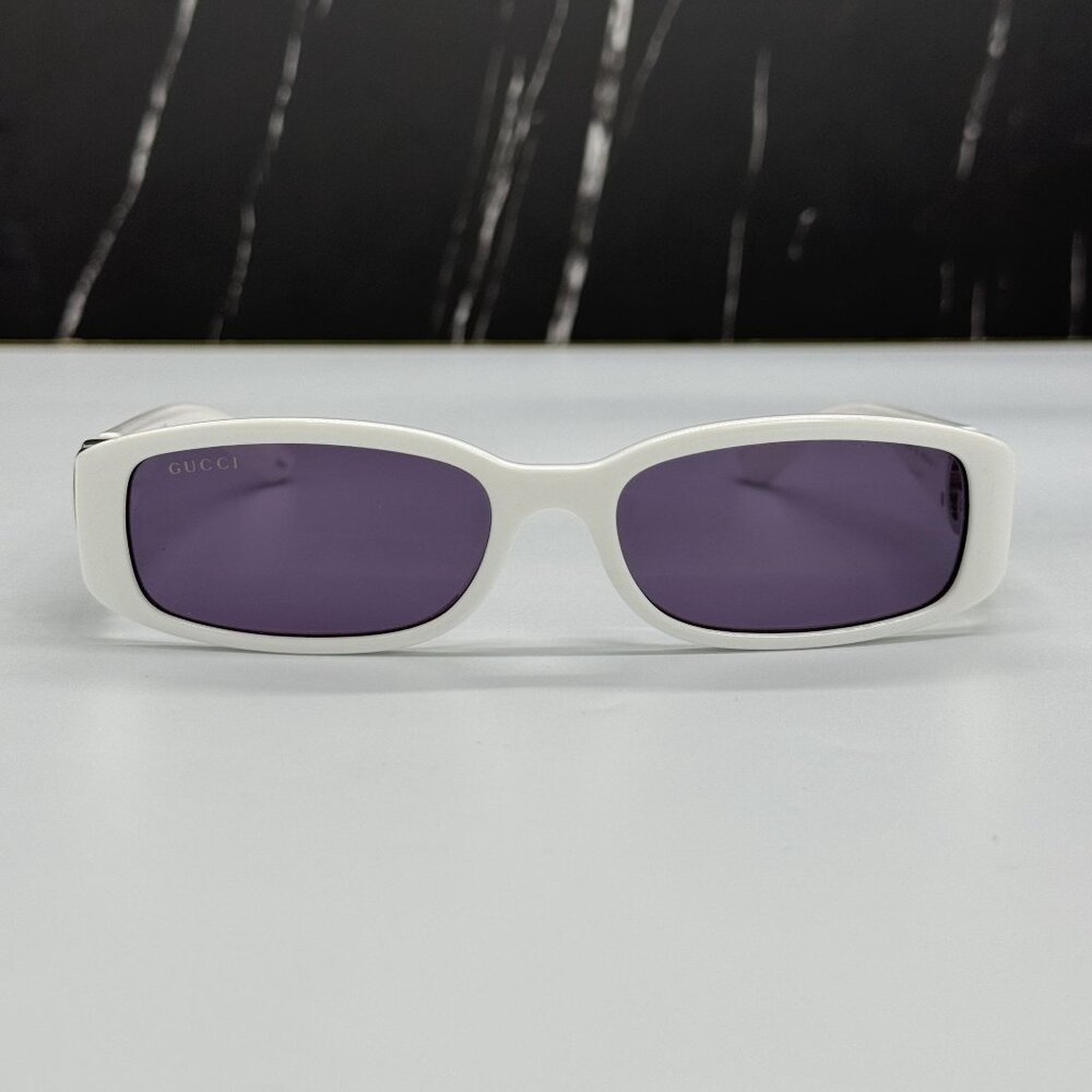NEW GUCCI GG1661S 003 WOMEN WHITE SUNGLASSES GUCCI - Picture 4 of 11